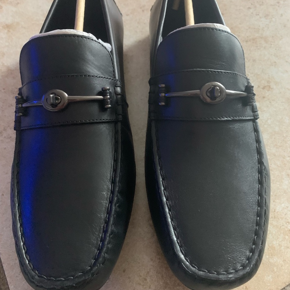 Brand new Mens Coach black leather shoes